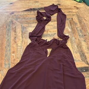 H&M Deep Red Halter Blouse